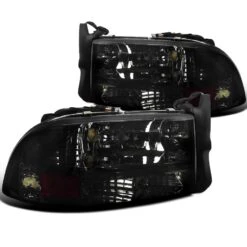 97-04 Dodge Dakota 1-Piece Replace Crystal Headlights - Smoked