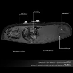 97-05 Buick Park Avenue OE-Style Replacement Headlights - Smoked -High-Efficiency Car Light Store 97 05 buick park avenue oe style replacement headlights smoked 70