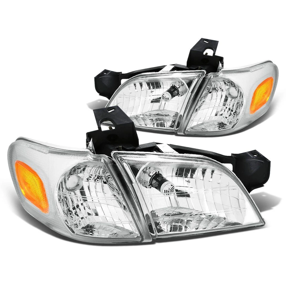 97-05 Chevy Venture / Pontiac Montana Replacement Crystal Headlights - Chrome 1 97-05 Chevy Venture / Pontiac Montana Replacement Crystal Headlights - Chrome