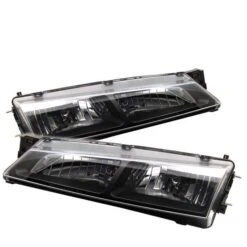 97-98 Nissan 240SX S14 JDM Style Black Crystal Headlights