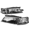 97-99 Nissan Maxima Factory Style Replacement Headlights - Black / Clear
