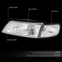 97-99 Nissan Maxima Factory Style Replacement Headlights - Chrome / Clear -High-Efficiency Car Light Store 97 99 nissan maxima factory style replacement headlights chrome clear 82