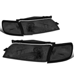 97-99 Nissan Maxima Factory Style Replacement Headlights - Smoked Lens / Clear -High-Efficiency Car Light Store 97 99 nissan maxima factory style replacement headlights smoked lens clear 79