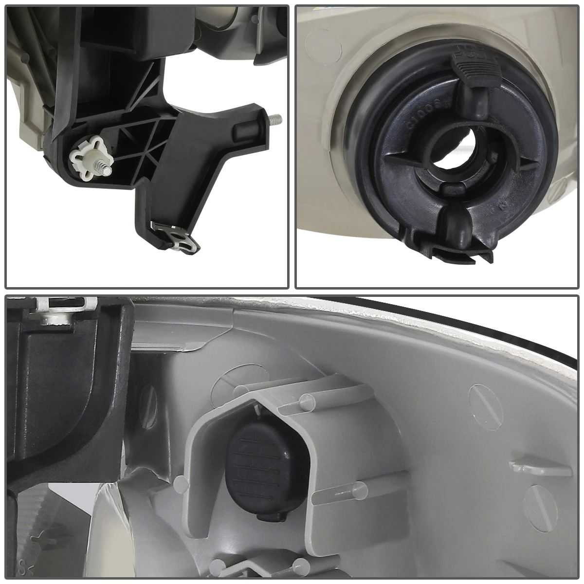 98-00 Toyota Corolla Factory Style Replacement Headlights - Black / Clear 7 98-00 Toyota Corolla Factory Style Replacement Headlights - Black / Clear - Image 7