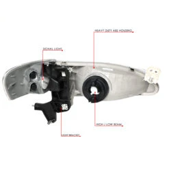 98-00 Toyota Corolla Factory Style Replacement Headlights - Chrome / Clear -High-Efficiency Car Light Store 98 00 toyota corolla factory style replacement headlights chrome clear 94