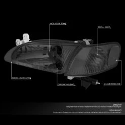 98-00 Toyota Corolla Factory Style Replacement Headlights - Smoked Lens / Clear 12 98-00 Toyota Corolla Factory Style Replacement Headlights - Smoked Lens / Clear -High-Efficiency Car Light Store 98 00 toyota corolla factory style replacement headlights smoked lens clear 82