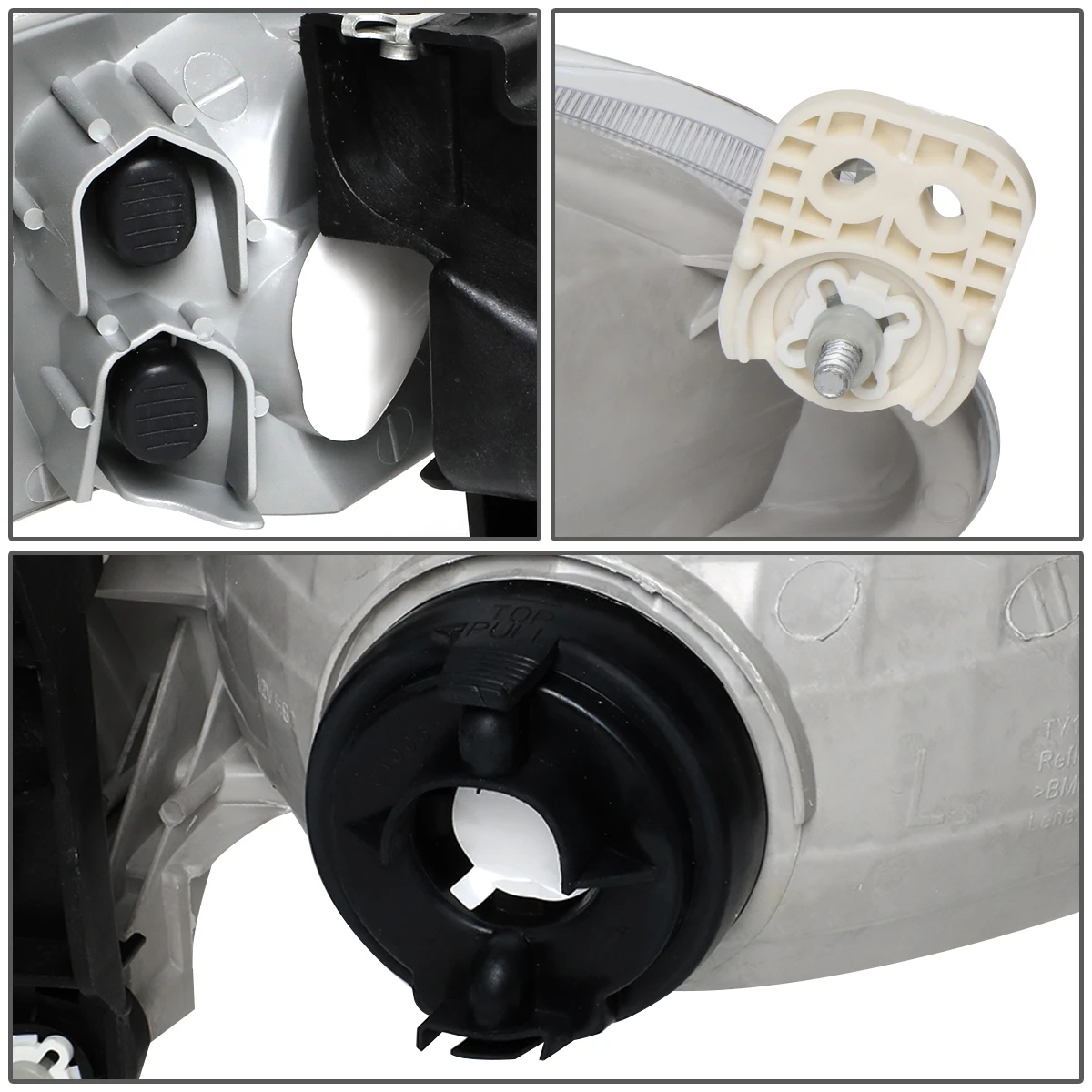 98-00 Toyota Corolla Factory Style Replacement Headlights - Smoked Lens / Clear 7 98-00 Toyota Corolla Factory Style Replacement Headlights - Smoked Lens / Clear - Image 7