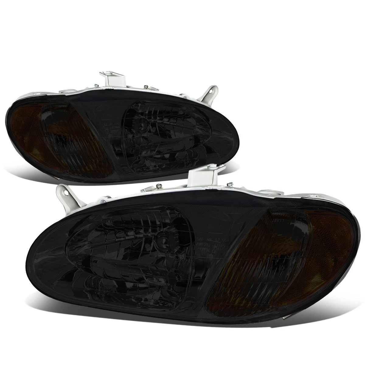 98-01 Kia Sephia Factory Style Replacement Headlights - Smoked / Amber 1 98-01 Kia Sephia Factory Style Replacement Headlights - Smoked / Amber