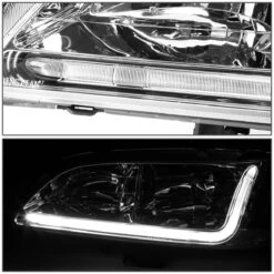 98-02 Honda Accord LED DRL Strip Crystal Headlights - Chrome Clear -High-Efficiency Car Light Store 98 02 honda accord led drl strip crystal headlights chrome clear 139