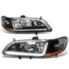 98-02 Honda Accord LED Optic-DRL Replace Headlights - Black