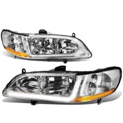98-02 Honda Accord LED Optic-DRL Replace Headlights - Chrome