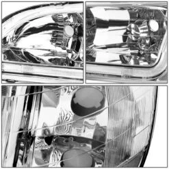 98-02 Honda Accord LED Optic-DRL Replace Headlights - Chrome -High-Efficiency Car Light Store 98 02 honda accord led optic drl replace headlights smoked 440