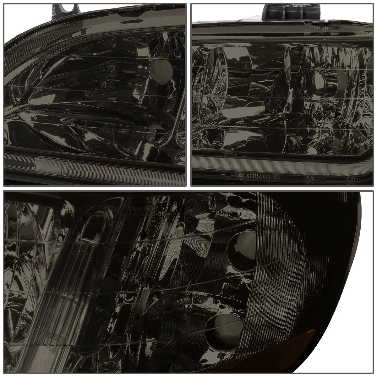 98-02 Honda Accord LED Optic-DRL Replace Headlights - Smoked 4 98-02 Honda Accord LED Optic-DRL Replace Headlights - Smoked - Image 4