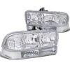 98-04 Chevy S10 / Blazer Crystal Replacement Headlights - Chrome Clear