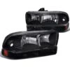 98-04 Chevy S10 / Blazer Replacement Crystal Headlights - Black Amber