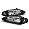98-04 Dodge Intrepid 1 Piece Euro Style Crystal Headlights - Black