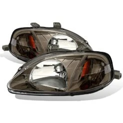 99-00 Honda Civic Factory-Style Headlights - Gun Metal