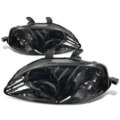 99-00 Honda Civic JDM Style Crystal Headlights - Smoked
