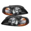 99-03 Ford Windstar Replacement Crystal Headlights - Black