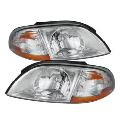 99-03 Ford Windstar Replacement Crystal Headlights - Chrome