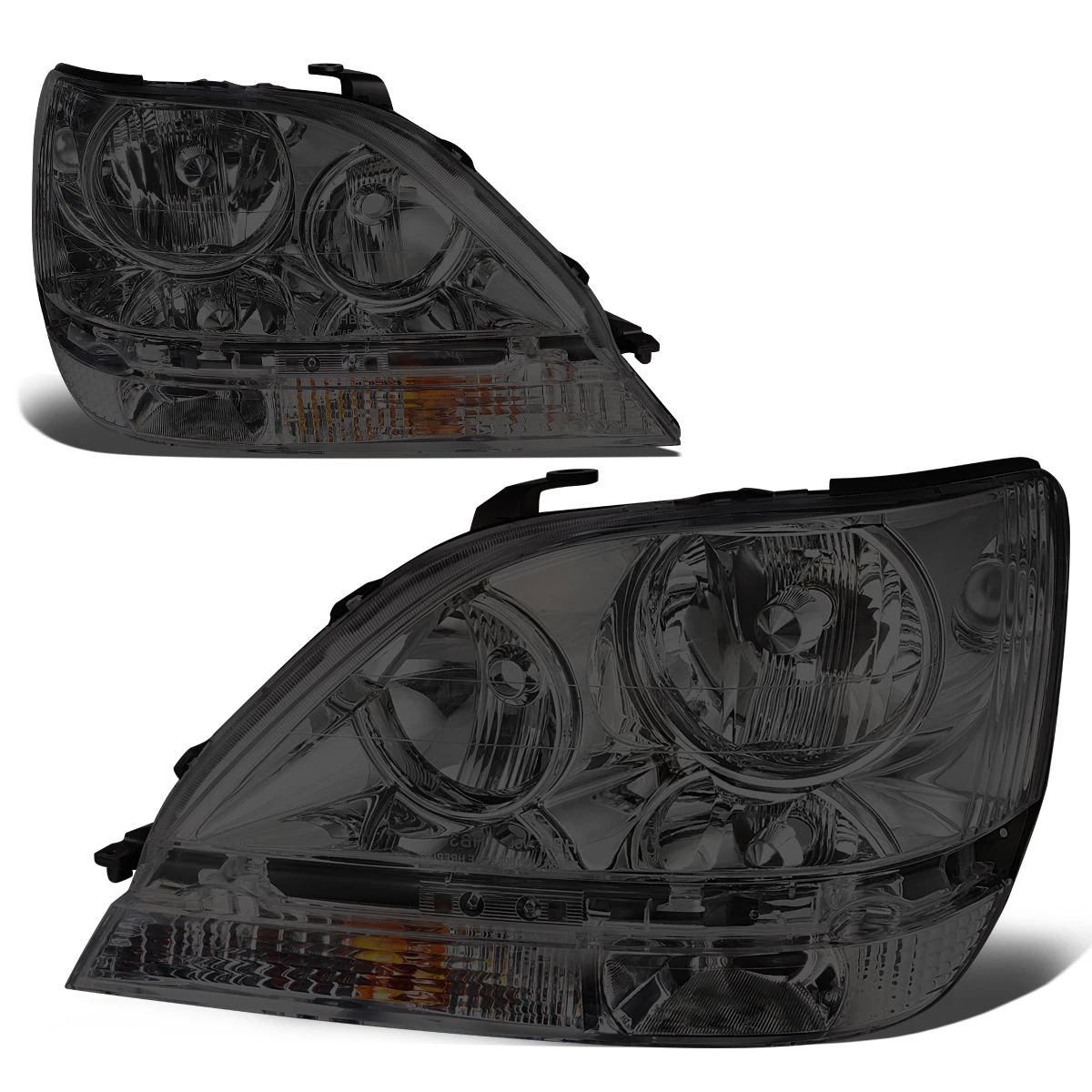 99-03 Lexus Rx300 Factory Style Replacement Headlights - Smoked / Amber 1 99-03 Lexus Rx300 Factory Style Replacement Headlights - Smoked / Amber