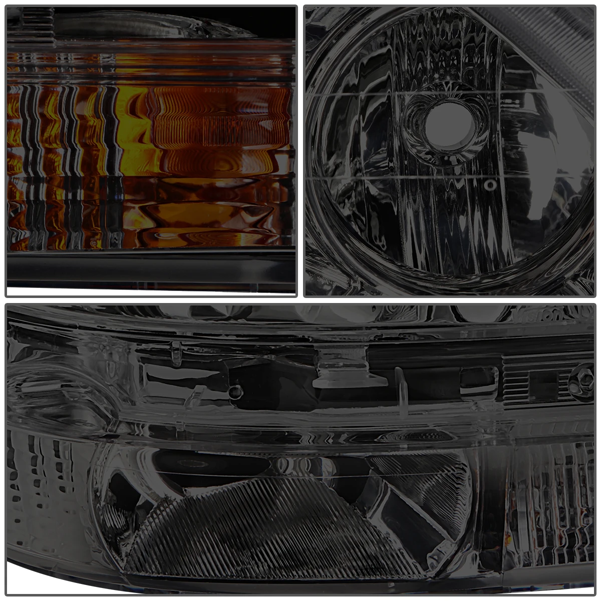 99-03 Lexus Rx300 Factory Style Replacement Headlights - Smoked / Amber 5 99-03 Lexus Rx300 Factory Style Replacement Headlights - Smoked / Amber - Image 5