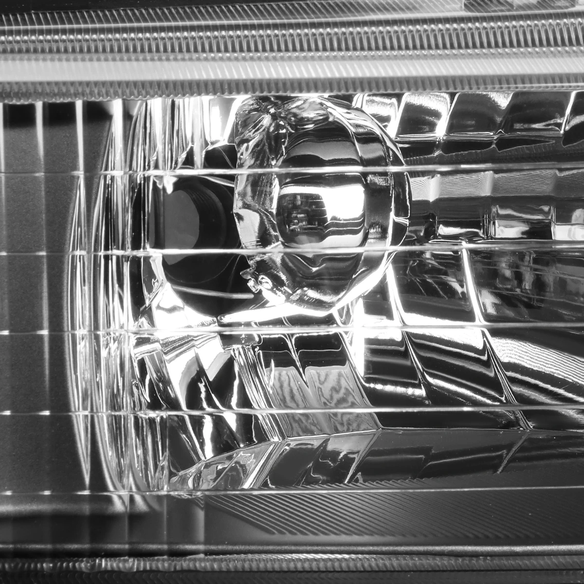 99-03 Mitsubishi Galant Factory Style Replacement Headlights - Black / Amber 4 99-03 Mitsubishi Galant Factory Style Replacement Headlights - Black / Amber - Image 4