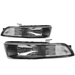 99-03 Mitsubishi Galant Factory Style Replacement Headlights - Black / Clear