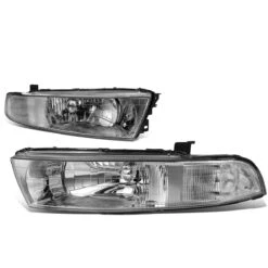 99-03 Mitsubishi Galant Factory Style Replacement Headlights - Chrome / Clear -High-Efficiency Car Light Store 99 03 mitsubishi galant factory style replacement headlights chrome clear 71