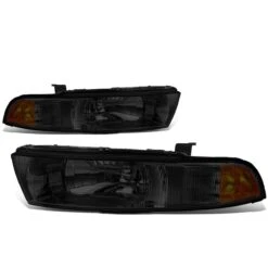 99-03 Mitsubishi Galant Factory Style Replacement Headlights - Smoked Lens / Amber