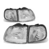 99-04 Ford F150 Euro Style Crystal Headlights + Corner Lens - Chrome
