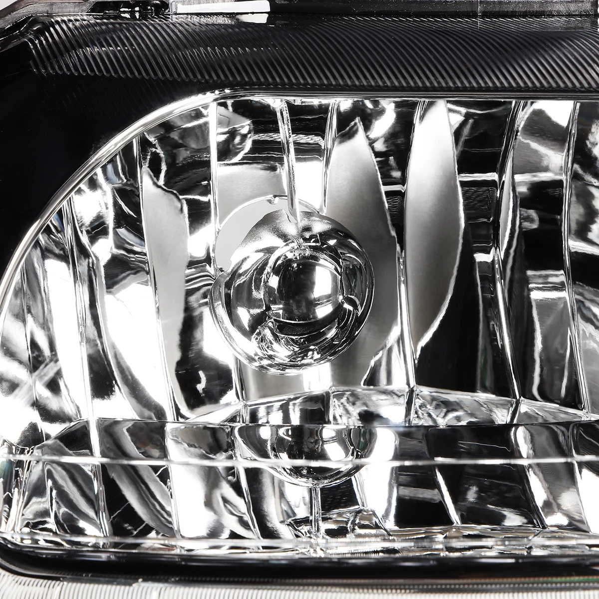 99-04 Ford Mustang LED DRL Bar Headlights - Chrome / Amber 5 99-04 Ford Mustang LED DRL Bar Headlights - Chrome / Amber - Image 5