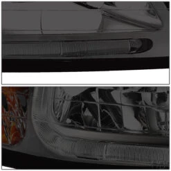 99-04 Ford Mustang LED DRL Bar Headlights - Smoked / Amber -High-Efficiency Car Light Store 99 04 ford mustang led drl bar headlights smoked amber 145