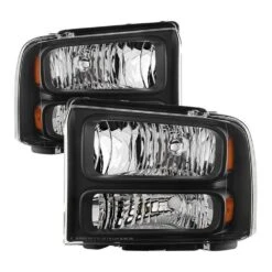 Spyder 99-04 Ford Super Duty / Excursion OE-Style Headlights 1 PC - Black Housing