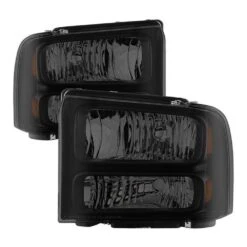 Spyder 99-04 Ford Super Duty / Excursion OE-Style Headlights 1 PC - Black Smoked Housing