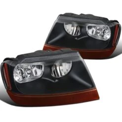 99-04 Jeep Grand Cherokee Factory-Style Headlights - Black