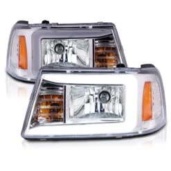 CG 01-11 Ford Ranger LED Light-Bar Chrome Headlights