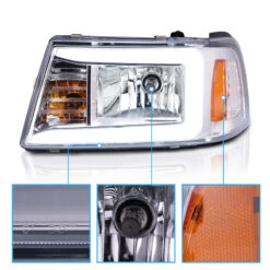 CG 01-11 Ford Ranger LED Light-Bar Chrome Headlights -High-Efficiency Car Light Store cg 01 11 ford ranger led light bar chrome headlights 96