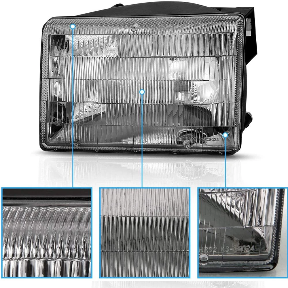 CG 93-98 Jeep Grand Cherokee Replacement Crystal Headlights - Pair 2 CG 93-98 Jeep Grand Cherokee Replacement Crystal Headlights - Pair - Image 2