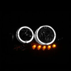 CG 97-04 Dodge Dakota/98-03 Durango - Replacement Black Housing Headlights W/ LED Halos 1 Piece Assembly -High-Efficiency Car Light Store cg 97 04 dodge dakota 98 03 durango replacement black housing headlights w ccfl halos 1 piece assembly 124