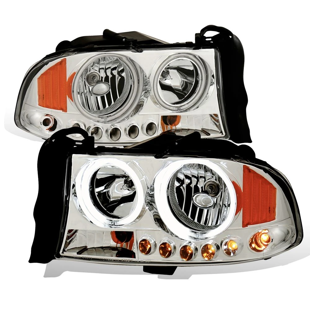 98-04 Dodge Durango / Dakota Chrome Super Bright LED Halo Parking Headlights 1 98-04 Dodge Durango / Dakota Chrome Super Bright LED Halo Parking Headlights