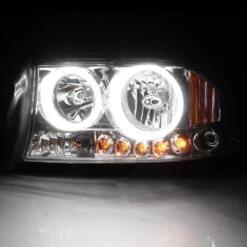98-04 Dodge Durango / Dakota Chrome Super Bright LED Halo Parking Headlights 12 98-04 Dodge Durango / Dakota Chrome Super Bright LED Halo Parking Headlights -High-Efficiency Car Light Store cg 97 04 dodge dakota 98 03 durango replacement chrome housing headlights w ccfl halos 1 piece assembly 95