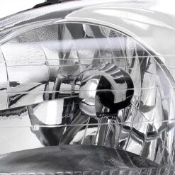 96-98 Honda Civic Factory Style Amber Reflector Crystal Headlights - Chrome -High-Efficiency Car Light Store dna 96 98 honda civic factory style amber reflector crystal headlights chrome 117