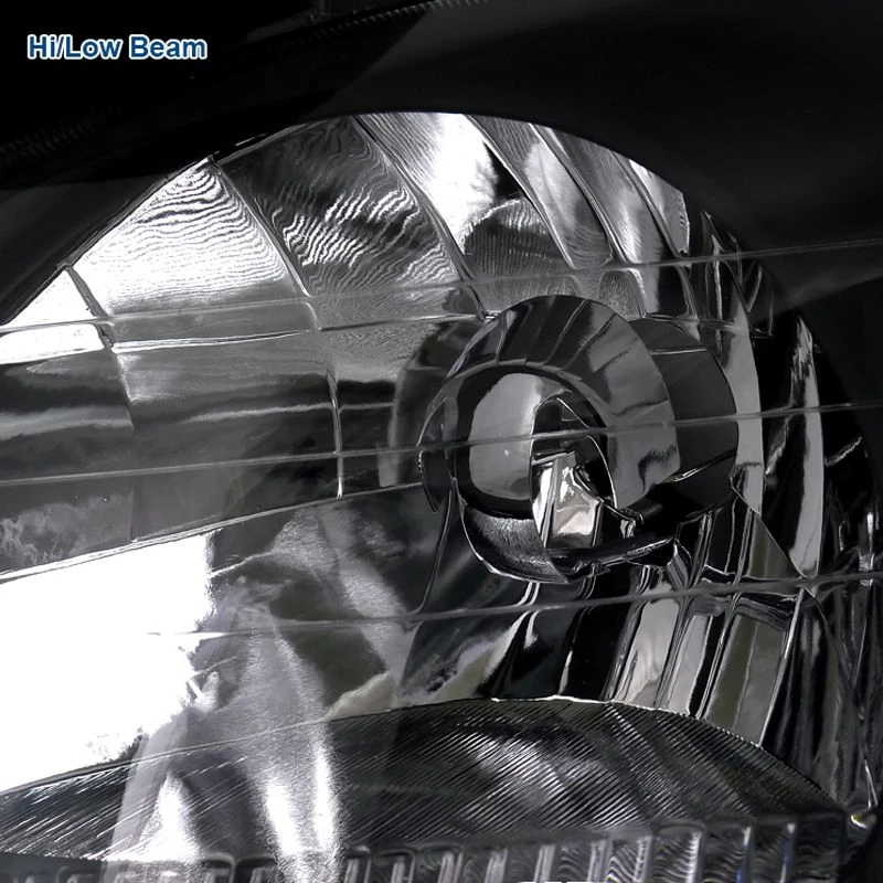 96-98 Honda Civic JDM Style Amber Reflector Crystal Headlights - Black 2 96-98 Honda Civic JDM Style Amber Reflector Crystal Headlights - Black - Image 2