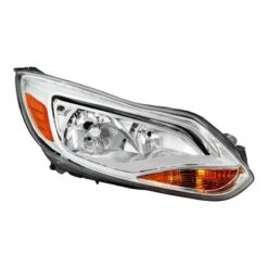 [Halogen Model] 2012-2014 Ford Focus W/Chrome Trim Headlight OE Style Passenger Side