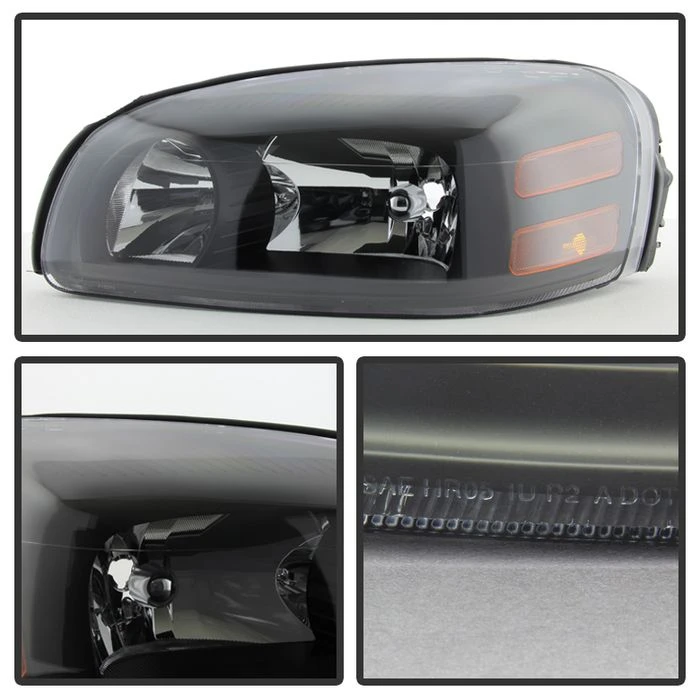 HID Combo 05-09 Chevy Uplander Crystal Replacement Headlights - Black 2 HID Combo 05-09 Chevy Uplander Crystal Replacement Headlights - Black - Image 2