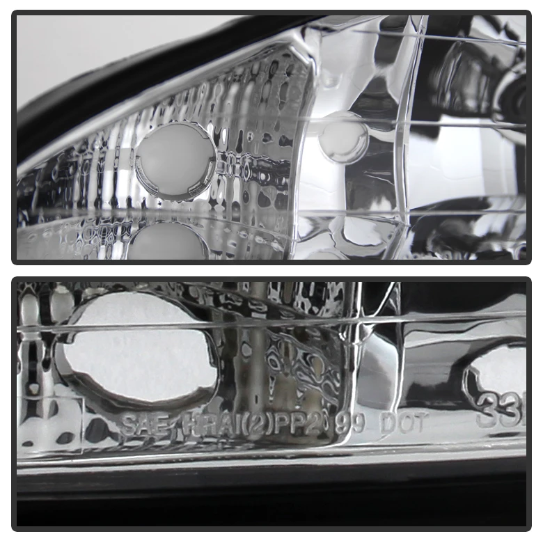 HID Combo 1999-2005 Pontiac Grand AM Replacement OE Style Crystal Headlights - Chrome 3 HID Combo 1999-2005 Pontiac Grand AM Replacement OE Style Crystal Headlights - Chrome - Image 3