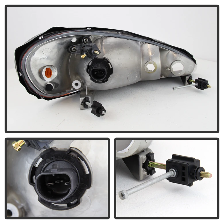 HID Combo 1999-2005 Pontiac Grand AM Replacement OE Style Crystal Headlights - Smoked 4 HID Combo 1999-2005 Pontiac Grand AM Replacement OE Style Crystal Headlights - Smoked - Image 4