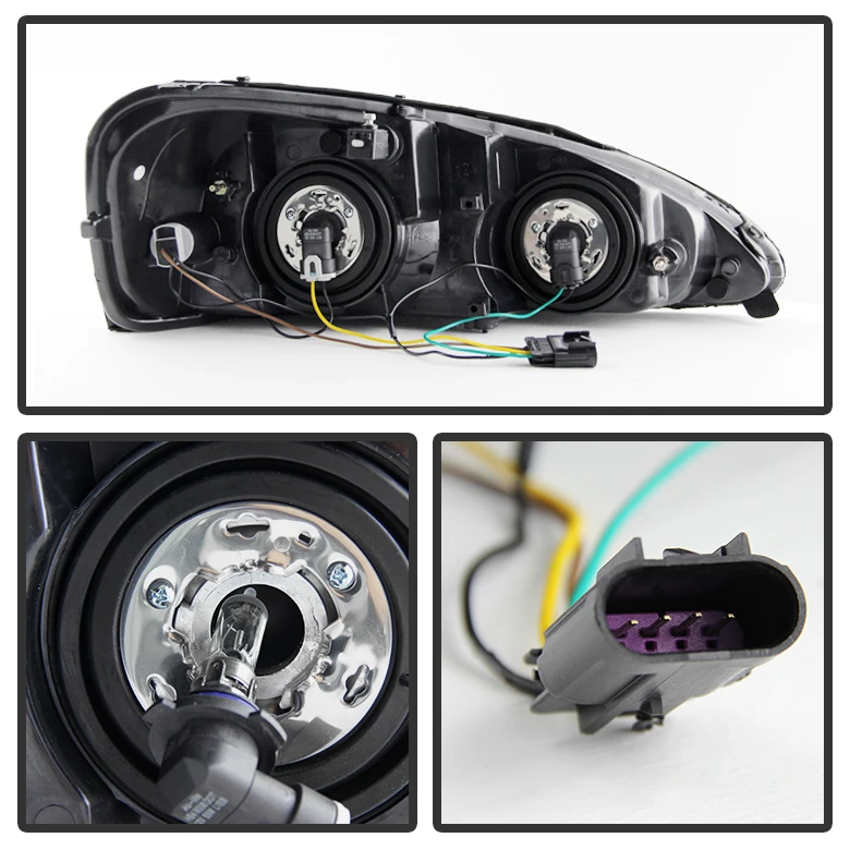 HID Combo 2004-2008 Pontiac Grand Prix Replacement OE Style Crystal Headlights - Smoked 4 HID Combo 2004-2008 Pontiac Grand Prix Replacement OE Style Crystal Headlights - Smoked - Image 4