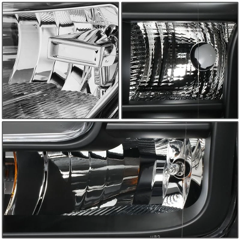 HID Combo 2015-17 Ford F150 Pickup Crystal Replace Headlights - Black 2 HID Combo 2015-17 Ford F150 Pickup Crystal Replace Headlights - Black - Image 2